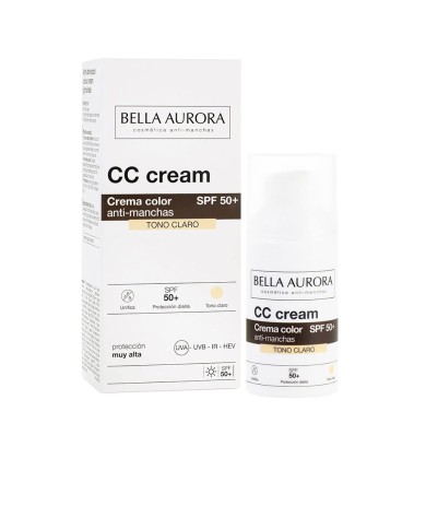 CC Cream Anti-Manchas SPF50+ Tom Claro | Bella Aurora