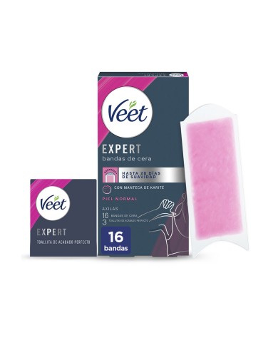 VEET Expert Axilas Bandas Cera Depilatórias 16un