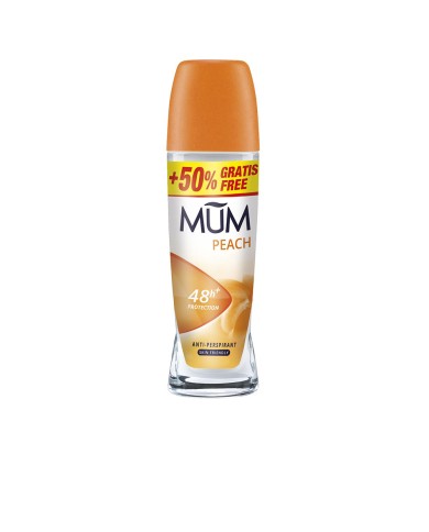 MUM Peach Pêssego Roll-On 75ml | Sem Alumínio