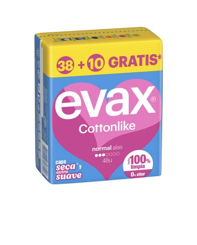 EVAX CottonLike Pensos Normais com Abas 48 un | Éclatant