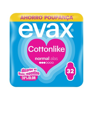 EVAX CottonLike Pensos Normal com Abas 32un | Éclatant