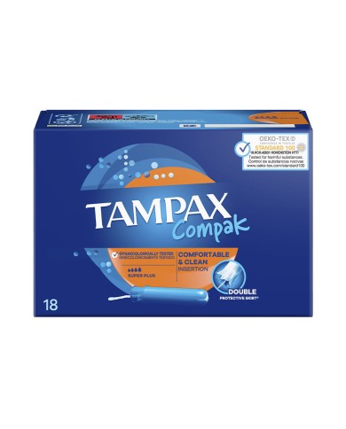 Tampax Compak Super Plus 18 Tampões | Éclatant