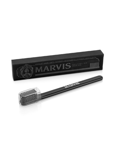 MARVIS Escova de Dentes Preta | Design Italiano Premium