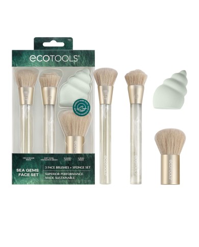 EcoTools Sea Gems: Pincéis + Esponja Maquilhagem 4 Unid