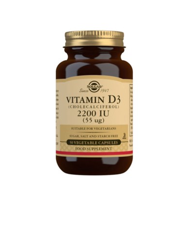 Solgar Vitamina D3 2200 UI 50 Vcaps | Éclatant