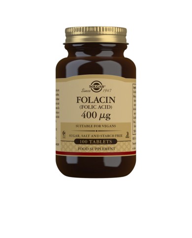 Folacin Ácido Fólico 400µg 100 Comp. | Solgar