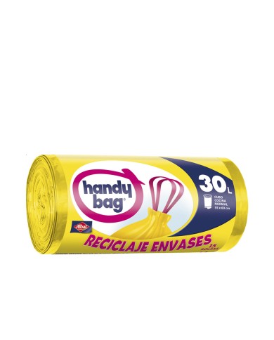 Sacos Lixo Amarelos 30L Albal Handy Bag Reciclados 15un