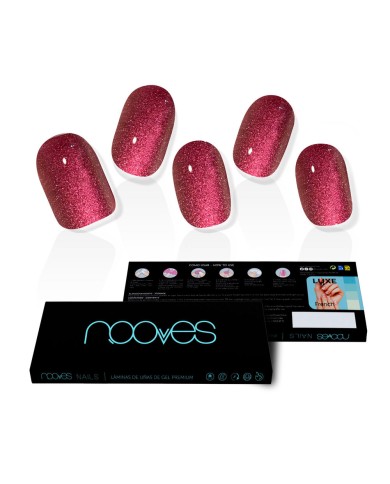 Lâminas de Gel Ruby Claret Premium Glitter | NOOVES