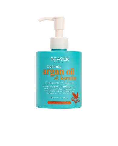 Beaver Argan Oil & Keratin Creme para Caracóis 250ml