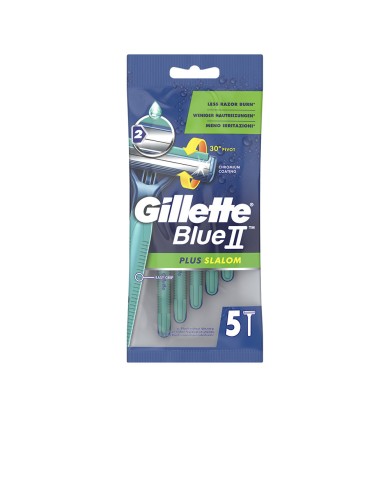 Gillette Blue II Plus Slalom Lâminas Descartáveis 5un