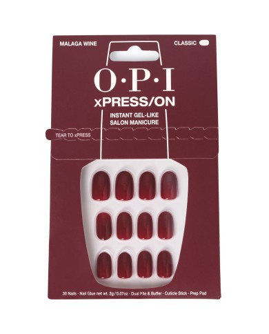 OPI xPRESS/ON Unhas Artificiais #Malaga Wine 30u