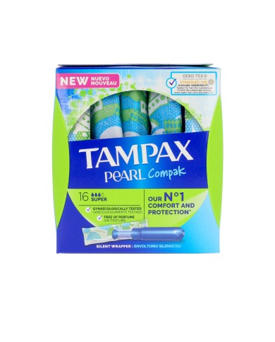 Tampax Pearl Compak Super 16un | Tampões Confortáveis