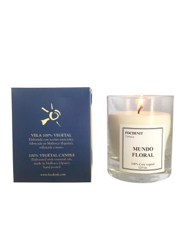 Vela Reta Floral FOCDENIT | Aromaterapia Natural